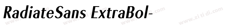 RadiateSans ExtraBol字体转换
